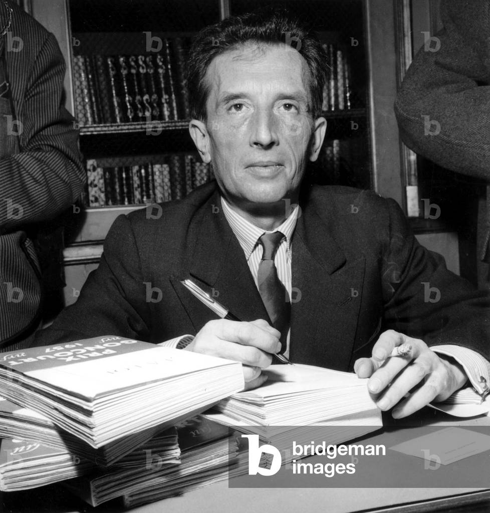 Roger Vailland (1907-1965) French Novelist here in 1957 (b/w photo)