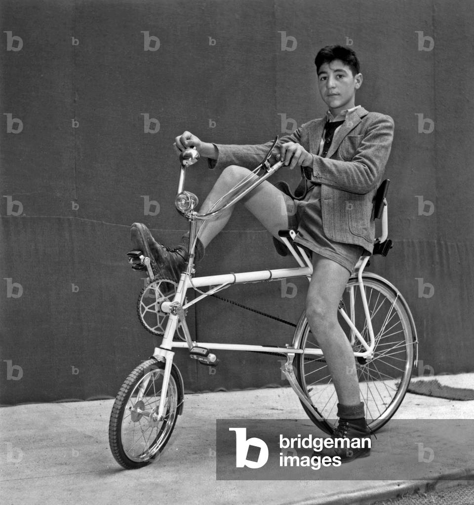 Bike Armchair Made By English Searle and Presented at Inventions Show, France, September 11, 1952 (b/w photo)