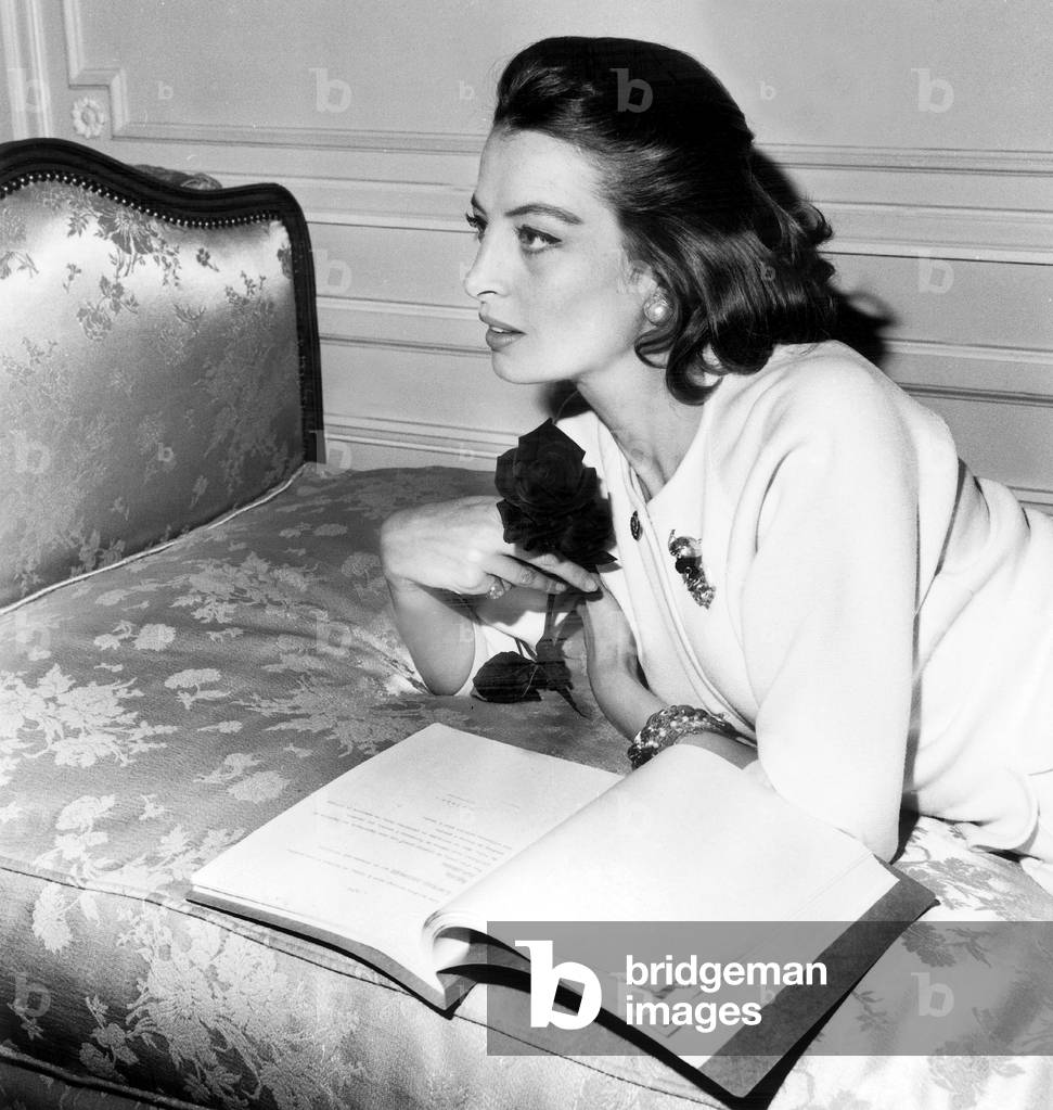French Actress Capucine Back in France For Film Michelstrogoff July 16, 1961 (b/w photo)