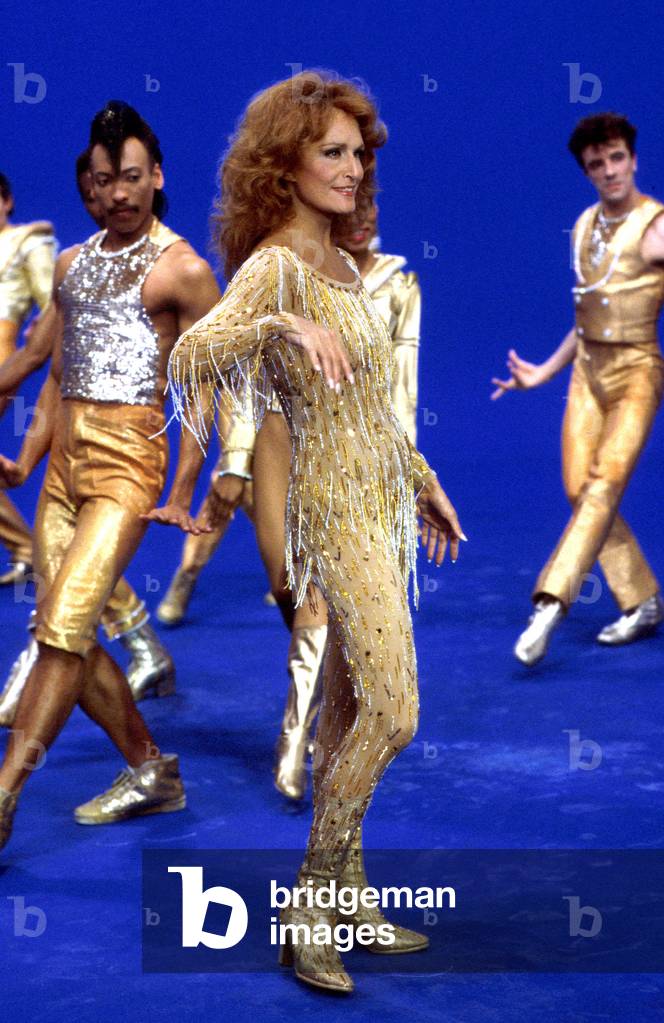 French Singer Dalida on Tv Show 1984 (photo)