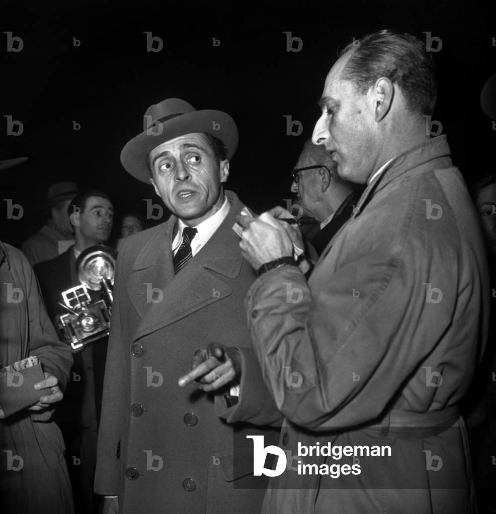 French Director Rene Clair on Set of Film 
