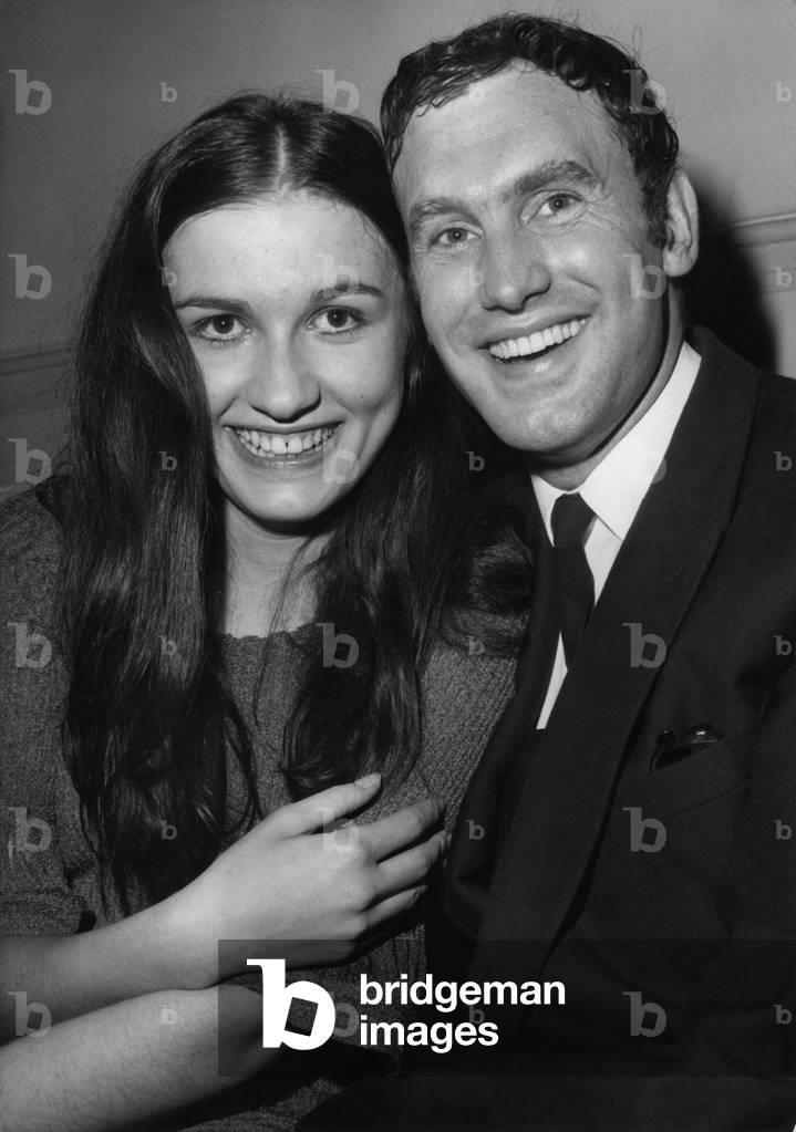 Ludmila Dmitrienko Mikael, 2nd Prix De Tragedie Du Conservatoire And Gerald Marti, 1st Accessit, July 4, 1966 (b/w photo)