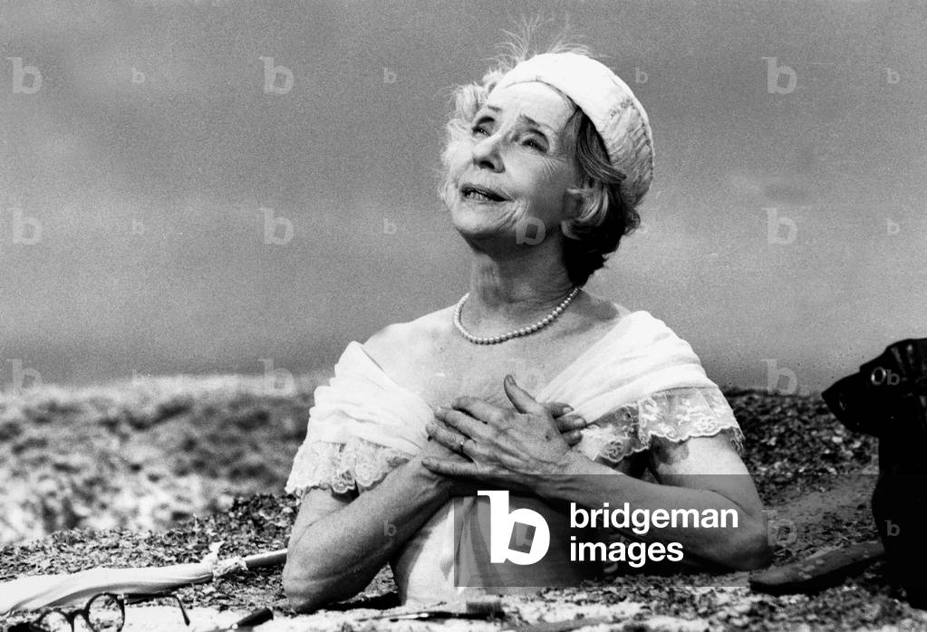 French Actress Madeleine Renaud during Rehearsal of Play March2, 1971 (b/w photo)