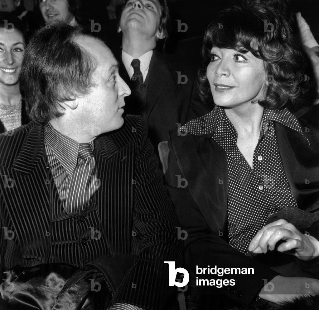 Juliette Greco at Premiere Ofdalida at The Olympia in Paris on November 24, 1971 (b/w photo)