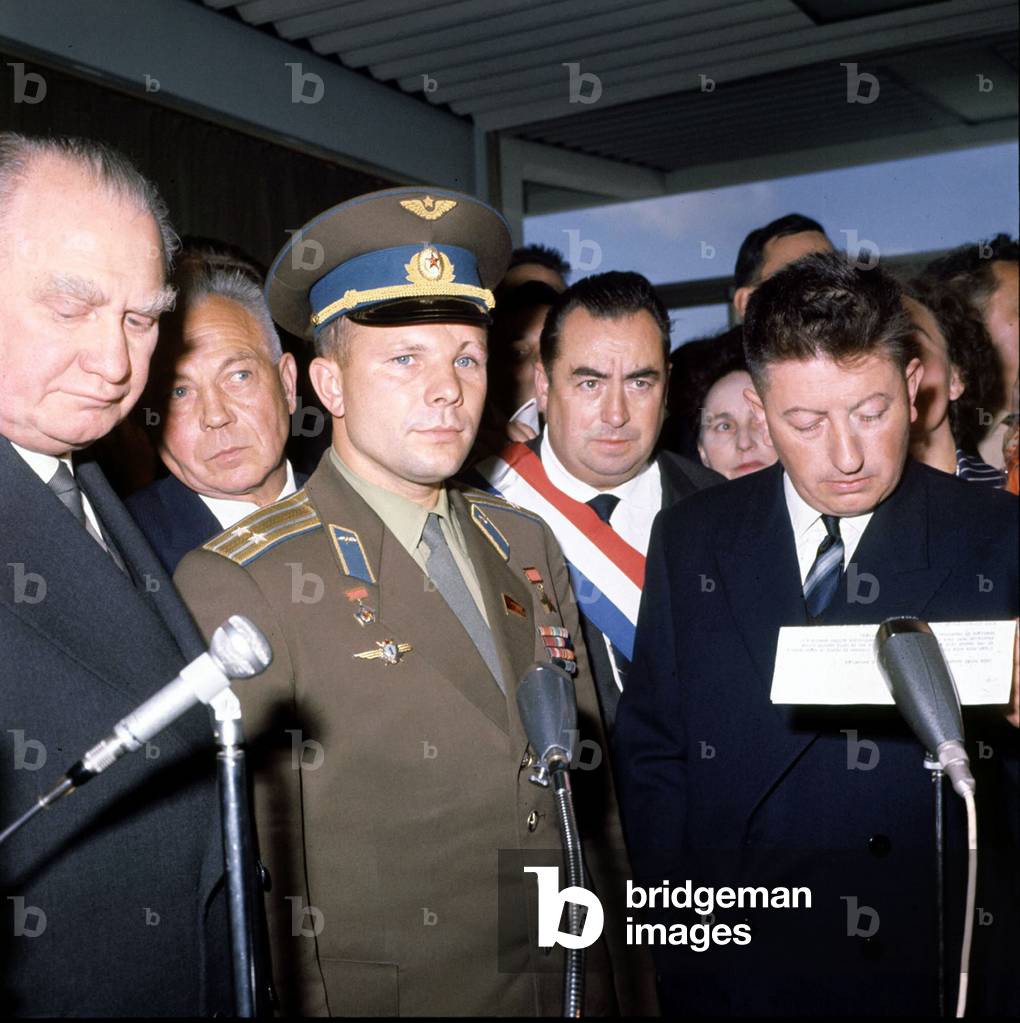 Ivan Vinogradov (1891-1983) Russian Mathematician and Yuri Gagarin (1934-1968) Russian Cosmonaut in 1963  (photo)