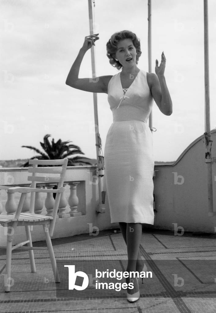 Cannes Film Festival : Actress Rhonda Fleming, May 2, 1959 (b/w photo)