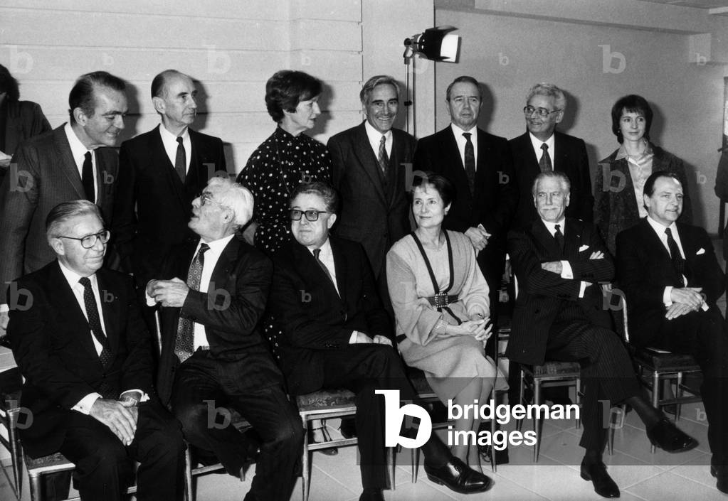 The Thirteen Members of the National Commission for Communication and Liberties (Cncl) November 13, 1986 (b/w photo)