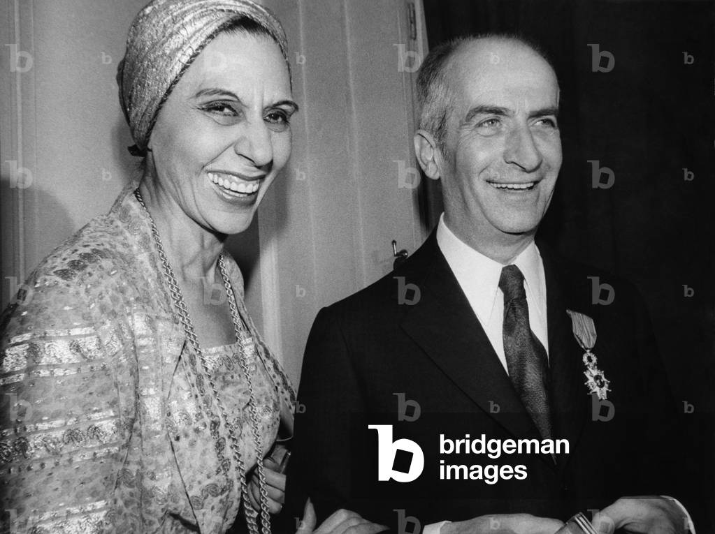 Alice Sapritch and Louis De Funes at Maxim'S Restaurant, March 16, 1973. He Just Received The Legion of Honour (b/w photo)