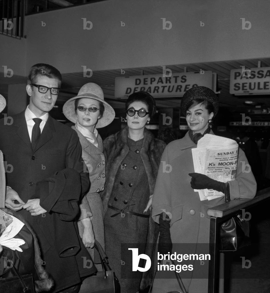 Yves Saint-Laurent, 1963 (b/w photo)