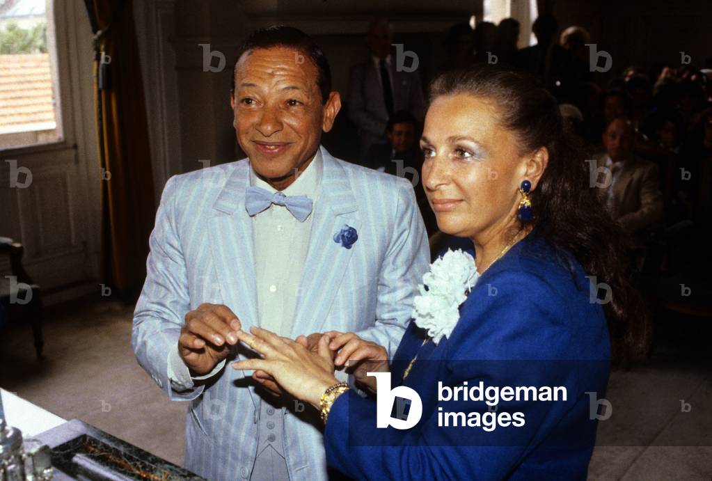 Wedding of French Singer Henri Salvador and Sabine Elisabeth Marie-Chantal on May 23, 1986 (photo)