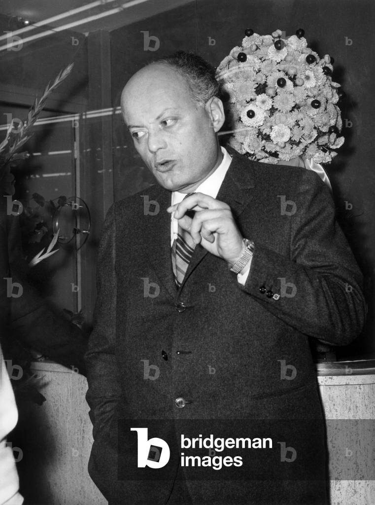French Film Director Frederic Rossif at Presention of his Film October Revolution October 9, 1967 (b/w photo)
