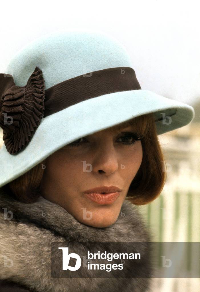 Catherine Rouvel on Set of Film Borsalino By Jacquesderay in Marseille (France) on October 5, 1969 (photo)