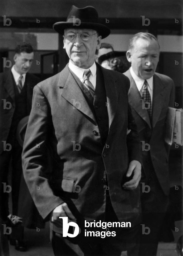 Eamon De Valera (1882-1975) A Leader of Ireland'S Struggle For Independence From Britain in The Early 20Th Century, Thrice Irish Prime Minister, He Finished his Career As President of Ireland in 1959-1973, here during his Holidays in France, September 1, 1953 (b/w photo)