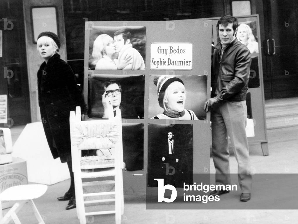 Guy Bedos & Sophie Daumier in Front of The Theater 