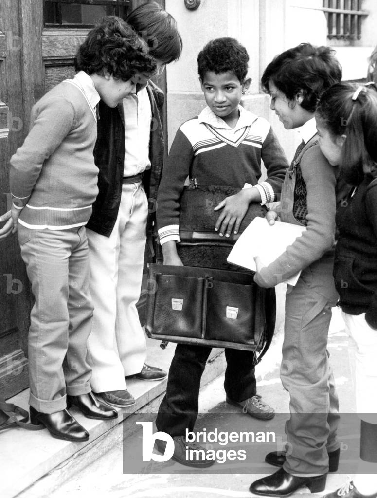 Start of New School Year in Paris September 04, 1984 (b/w photo)