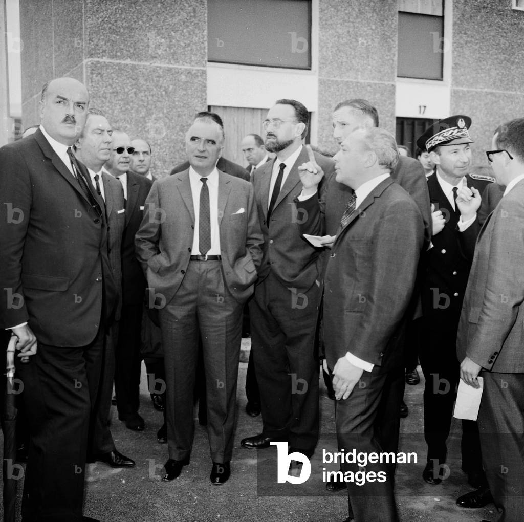 French Prime Minister Georges Pompidou, With Edgard Pisani (Beard) at The 