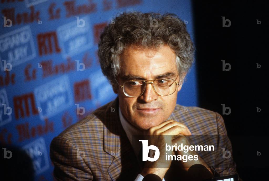 Prime Secretary of Socialist Party Lionel Jospin at Radio Program Semptember 1983 (photo)