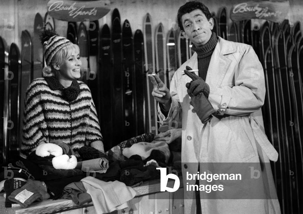 Jean Claude Pascal A Crans Sur Sierre On Vacation Here In A Store Specialises In Full Equipment On January 15, 1963 (b/w photo)