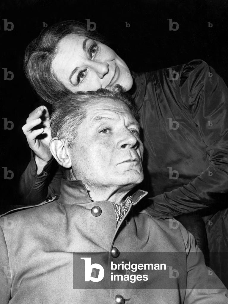 Alain Cuny (The Captain) and Maria Casares (Alice) Repeting A Scene of The Play 