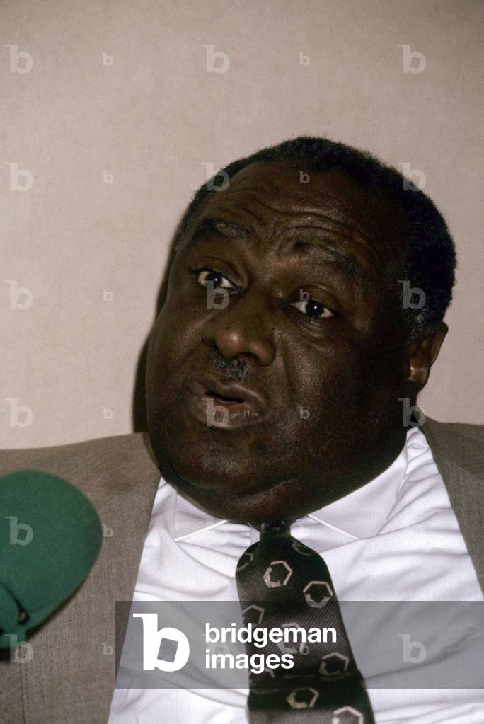 Leslie Manigat Former Haitian President, during An Interview in A Parisian Hotel on July 4, 1988  (photo)