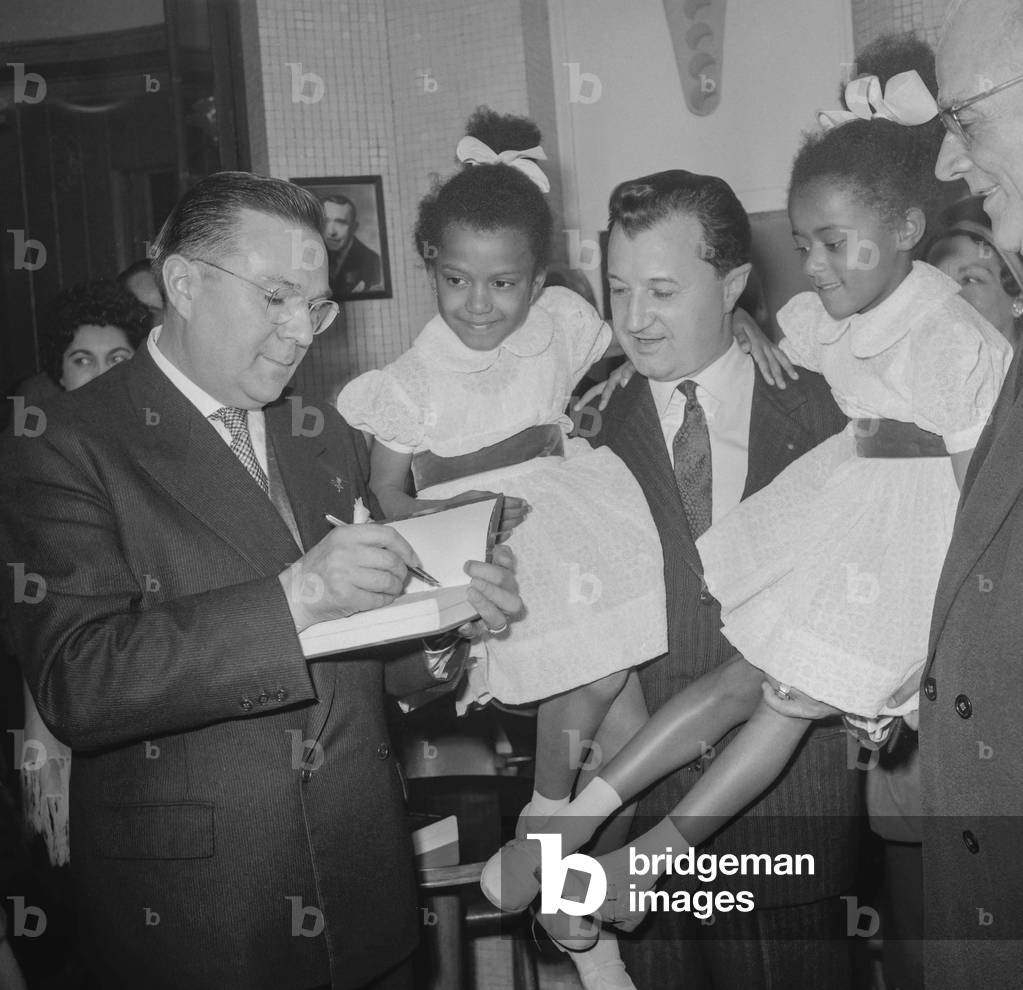 William Jackson, French politician, signing his book 