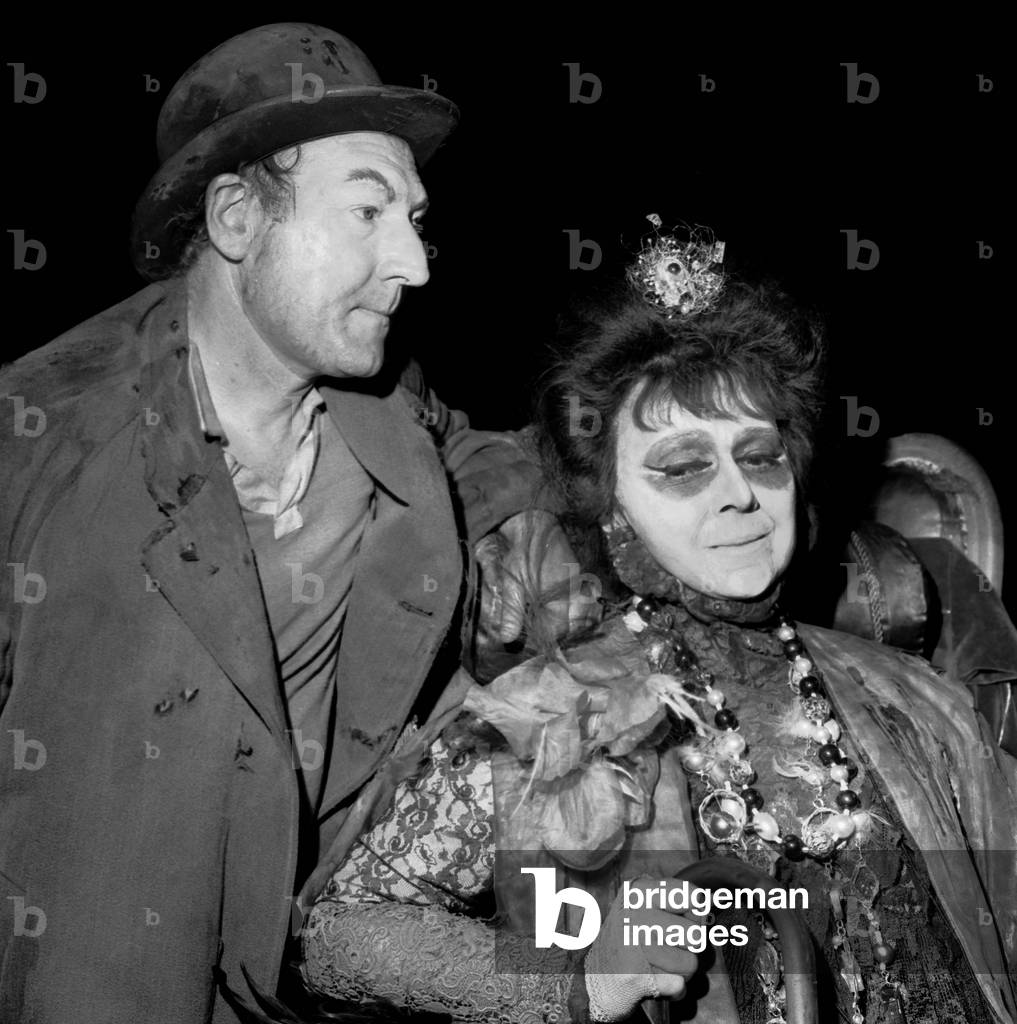 Georges Wilson and Edwige Feuillere during Rehearsal of Play 