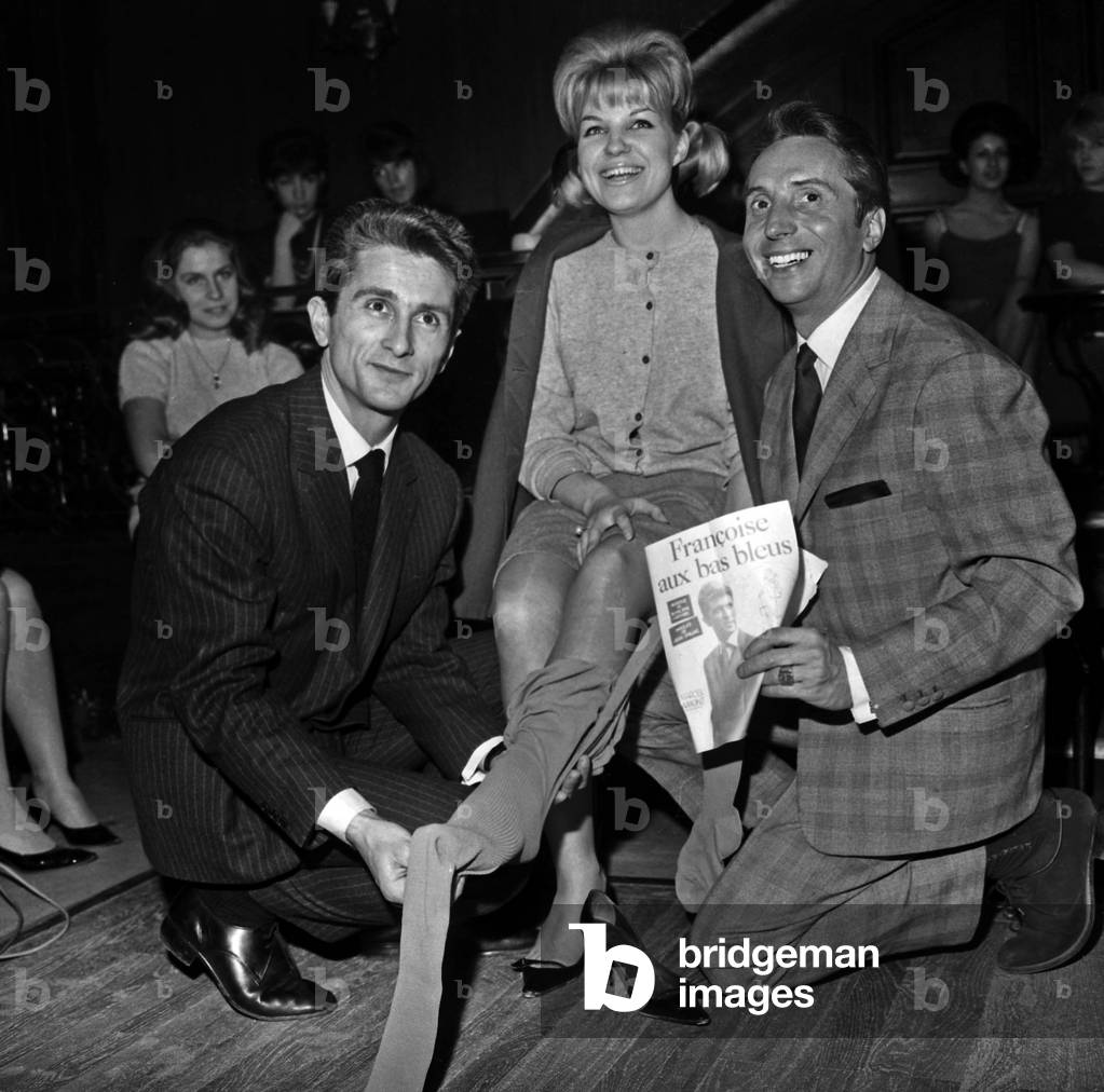 Marcel Amont, Gilberte Perine and Albert Raisner Celebrating The 100000Th Disc of Song 
