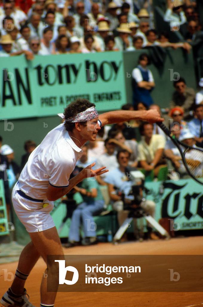Tennisman Mcenroe Macenroe duringroland Garros Tournament in 1985 (photo)