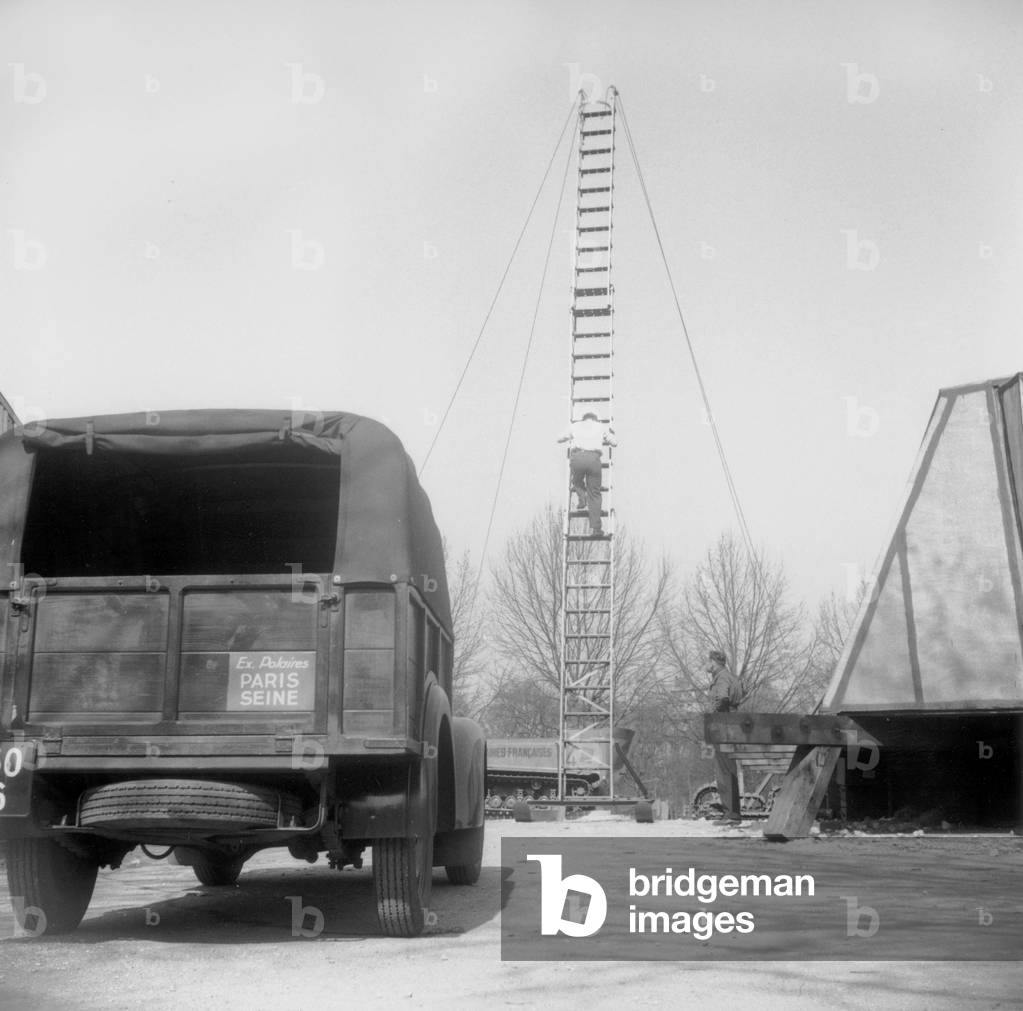 French Explorer Paul Emile Victor on March 25, 1949 (b/w photo)