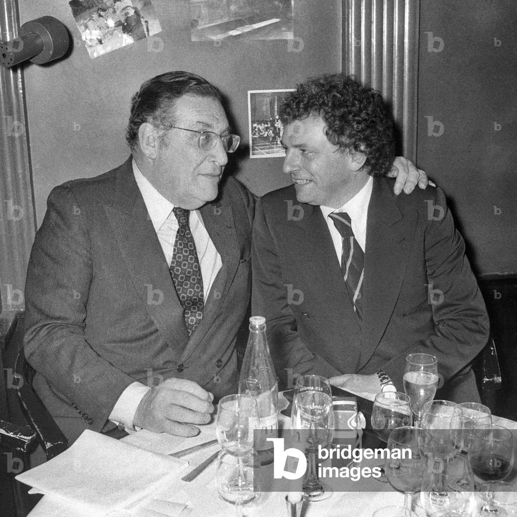 Leon Zitrone et Jacques Martin (b/w photo)