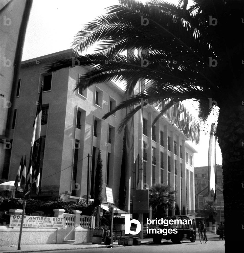 Palace of Cannes Film Festival in September 1949 (b/w photo)