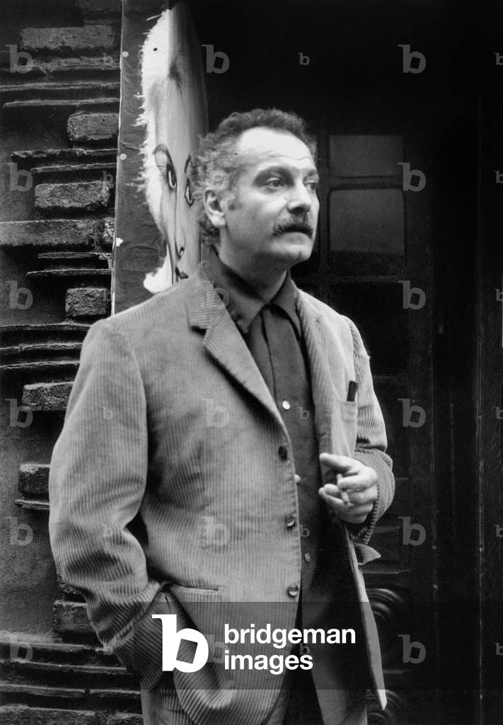 French Singer Georges Brassens October 15, 1964 (b/w photo)