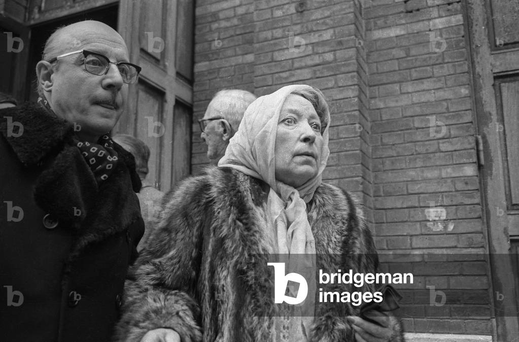 French actress Orane Demazis at Fernandel's funeral in Paris on March 1, 1971