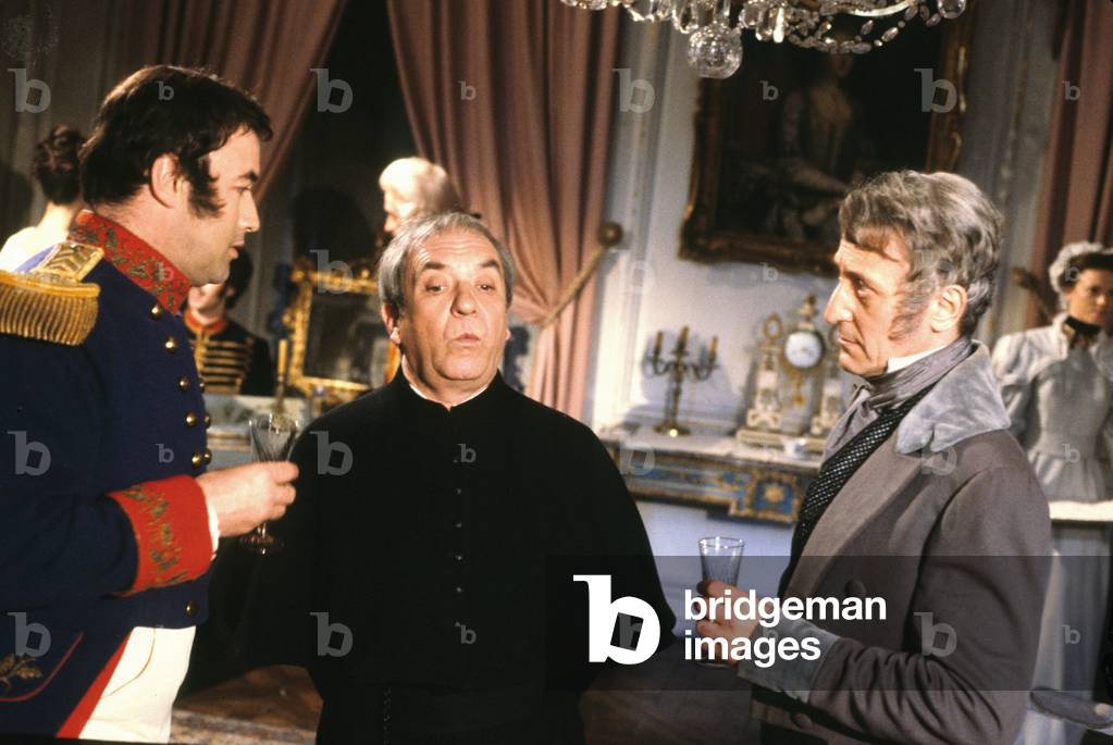 Jean Carmet, Alain Mottet et Nicolas Silberg sur le plateau du telefilm 