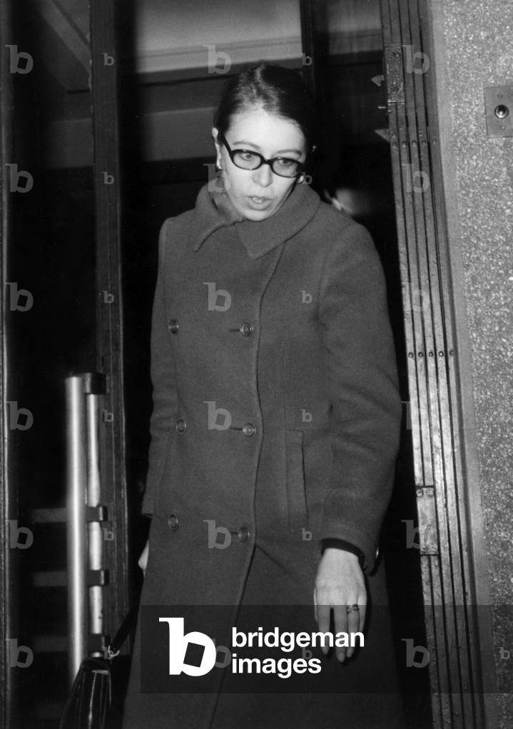 The Secretary Of Mr. Georges Baume Leaving Boulevard Gouvion Saint Cyr In The Night Of January 24, 1969 (b/w photo)