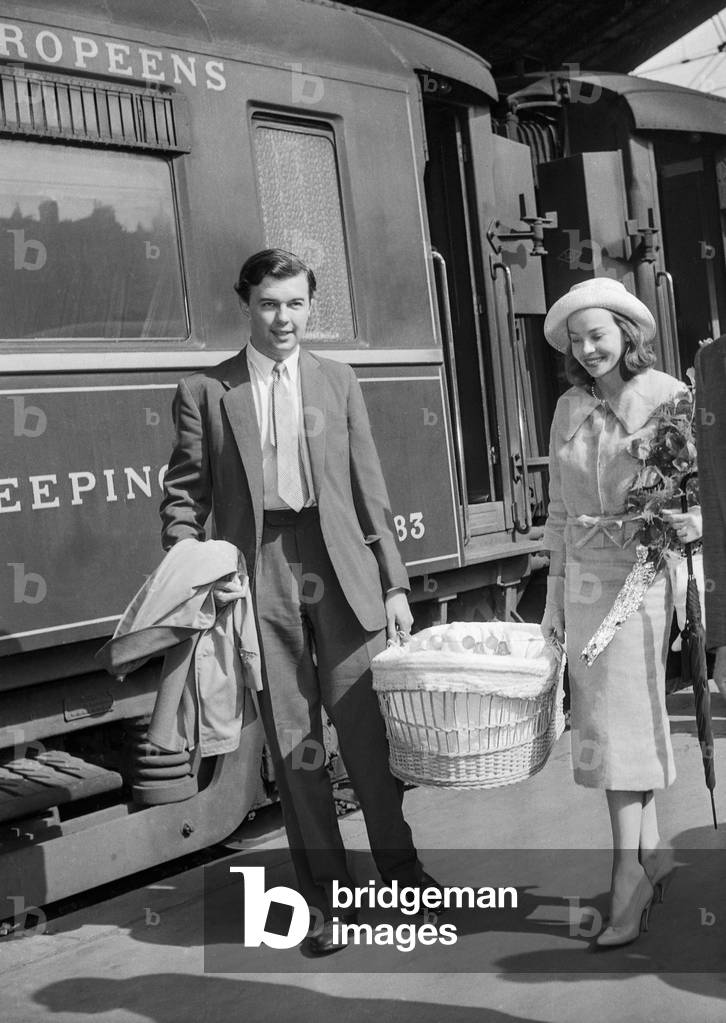 Leslie Caron and Peter Hall