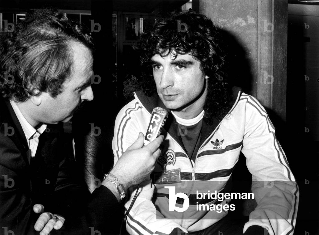 Dominique Rocheteau, Selected in The France Football Team For 1982 World Cup in Spain, here October 27, 1980 (b/w photo)
