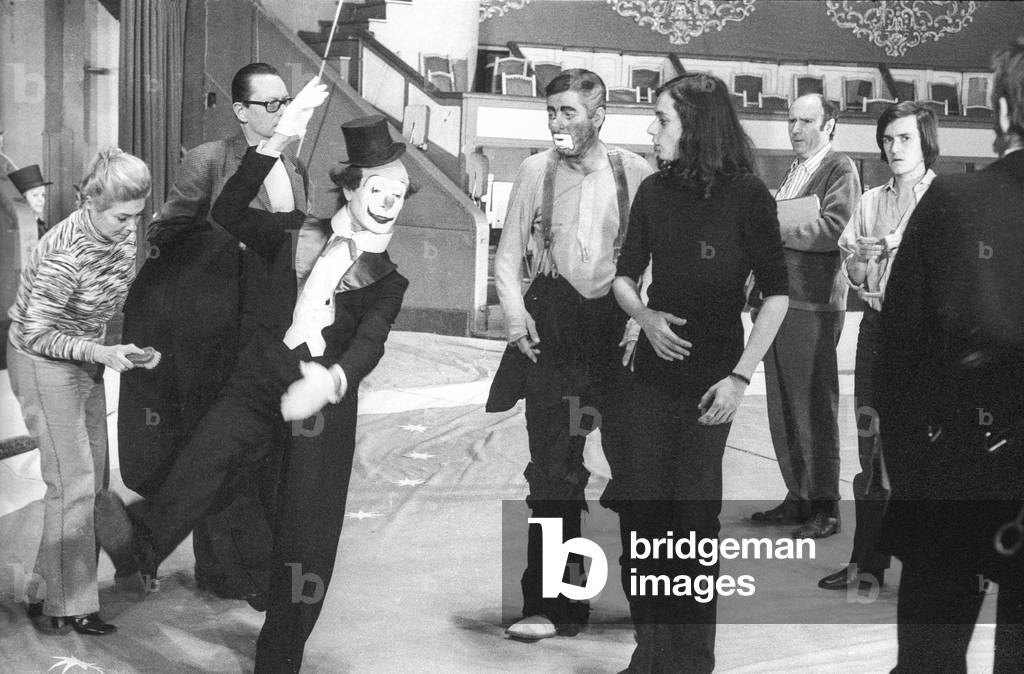 On set of film 
