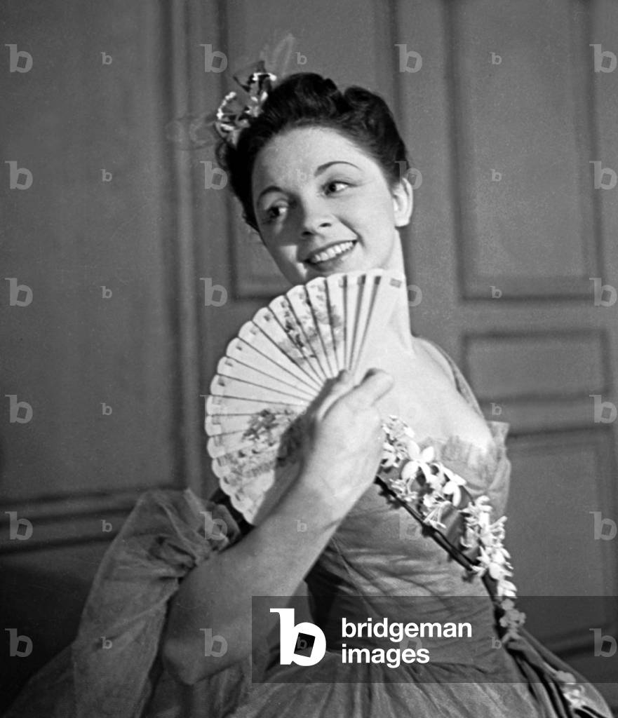 Micheline Boudet In The Role Of Lisette De Marivaux On February 2, 1946. Neg: 325 (b/w photo)