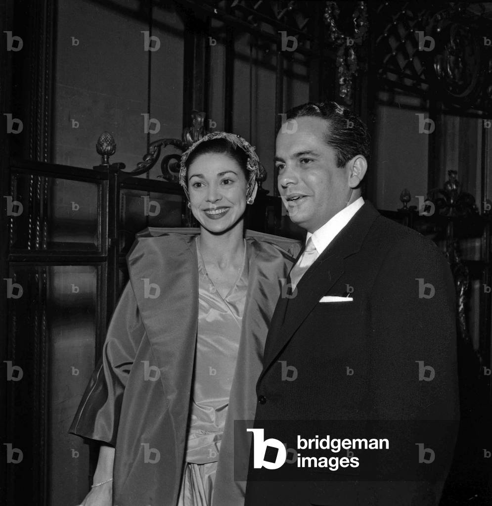 Wedding of Margot Fonteyn and Roberto Arias in Paris (Panamanian consulate), February 6, 1965 (b/w photo)