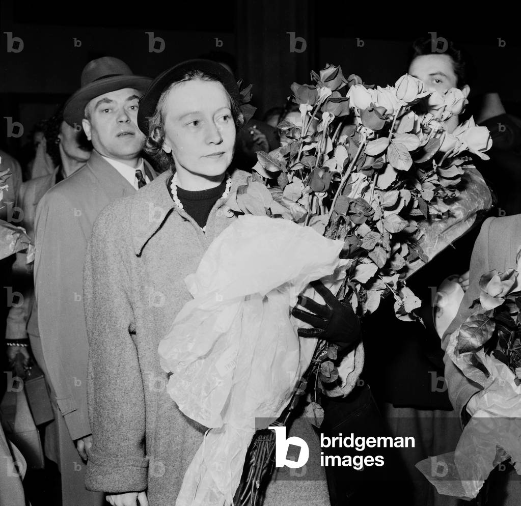 Russian Dancer Galina Oulanova, Paris, May 1St, 1954 (b/w photo)