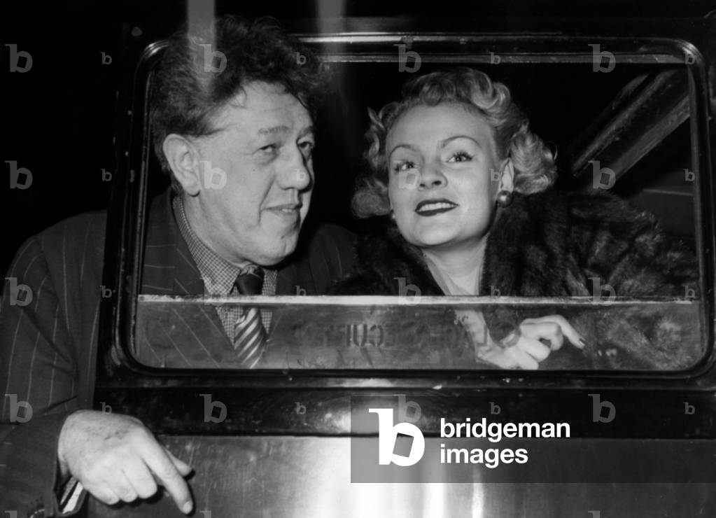 Monsieur Taxi De Andrehunebelle Avec Michel Simon Et Nathalie Nattier En 1952 (b/w photo)