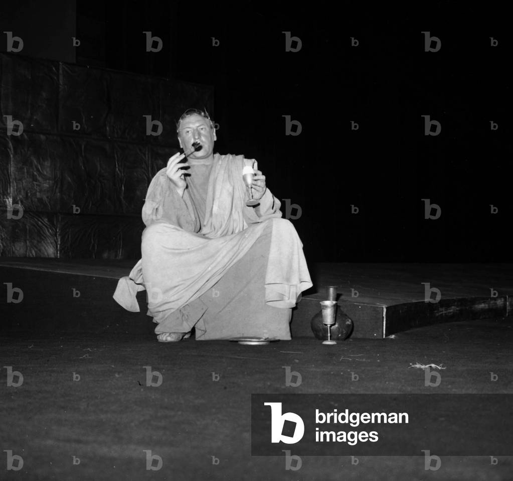 French Actor Georges Wilson during Rehearsal of Play 