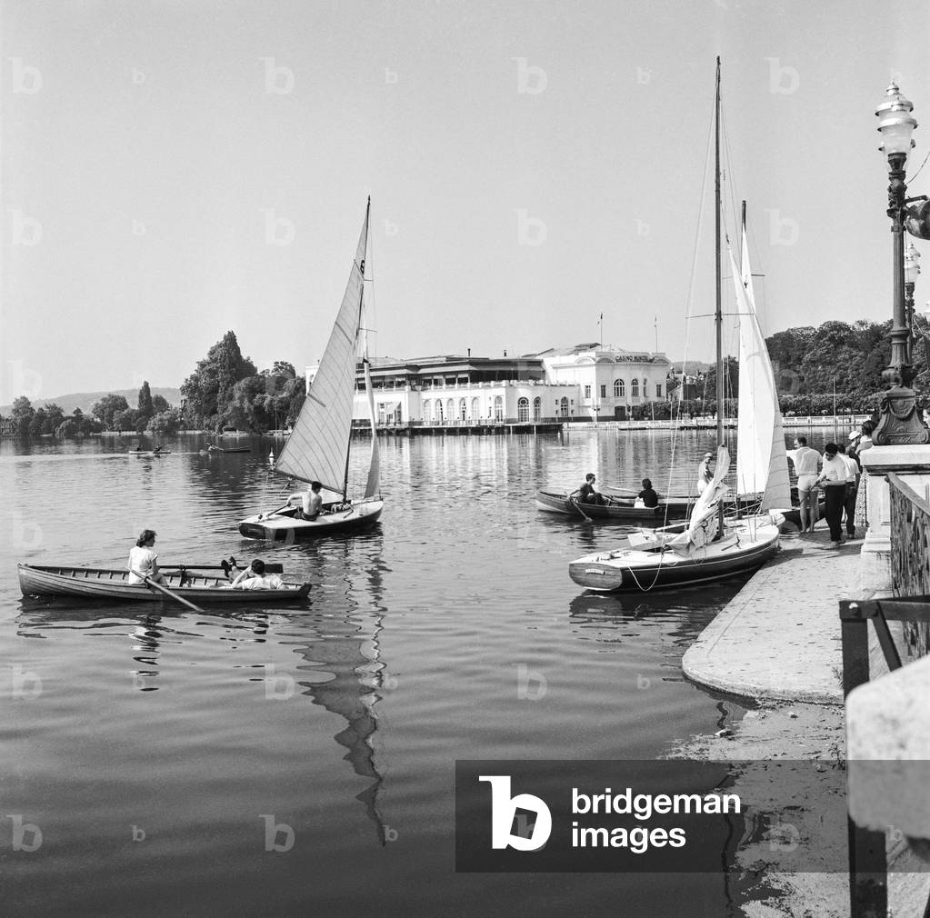 Sailboats on Lake Enghien