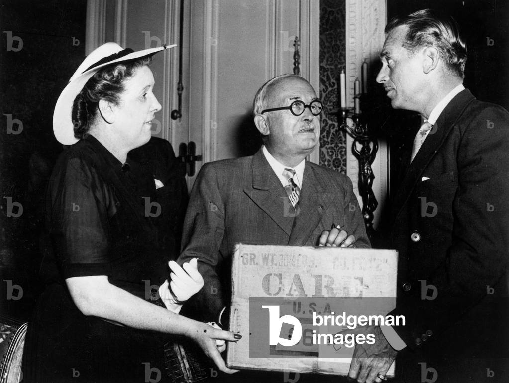 French President Vincent Auriol at The Time of Marshall Plan American Economical Aid For Europe Begun in 1947 (b/w photo)