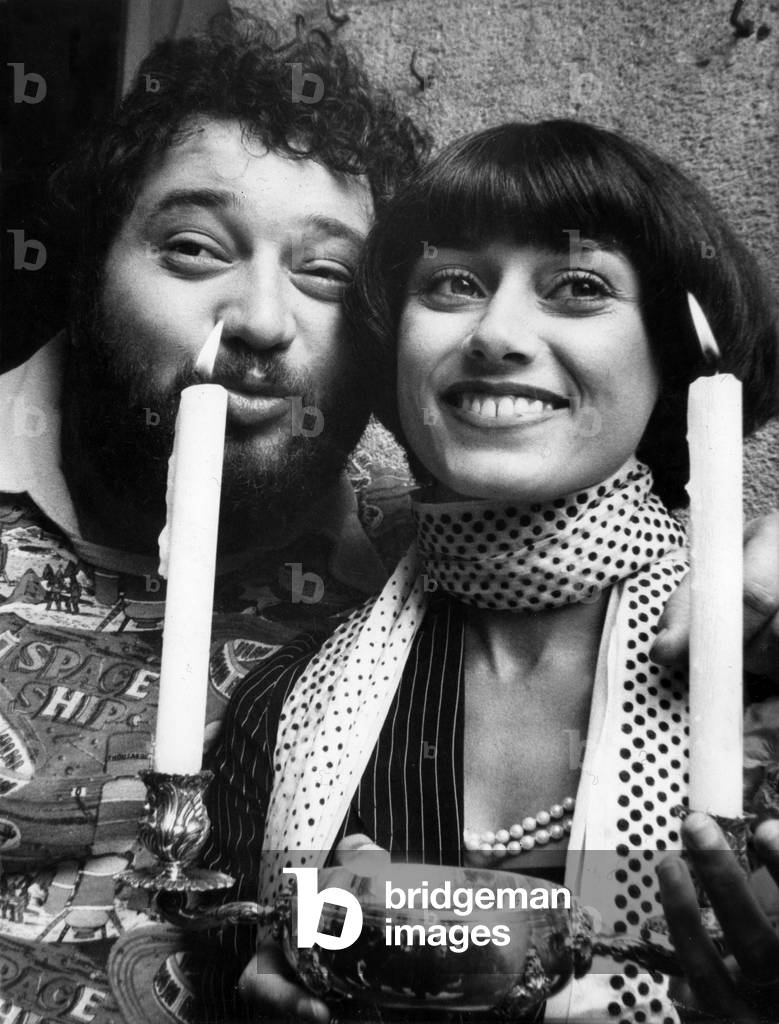 Carlos Congratulating Marie-Helene Breillat April 25, 1973 (b/w photo)