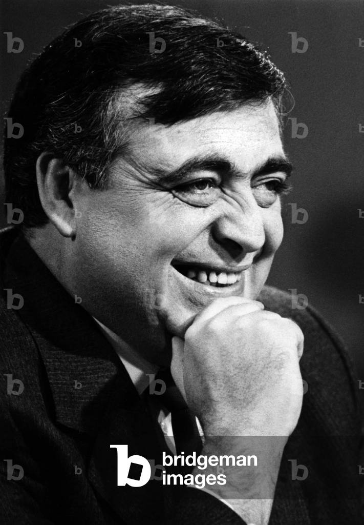 Philippe Seguin, French Minister of Social Affair, December 15, 1986 (b/w photo)