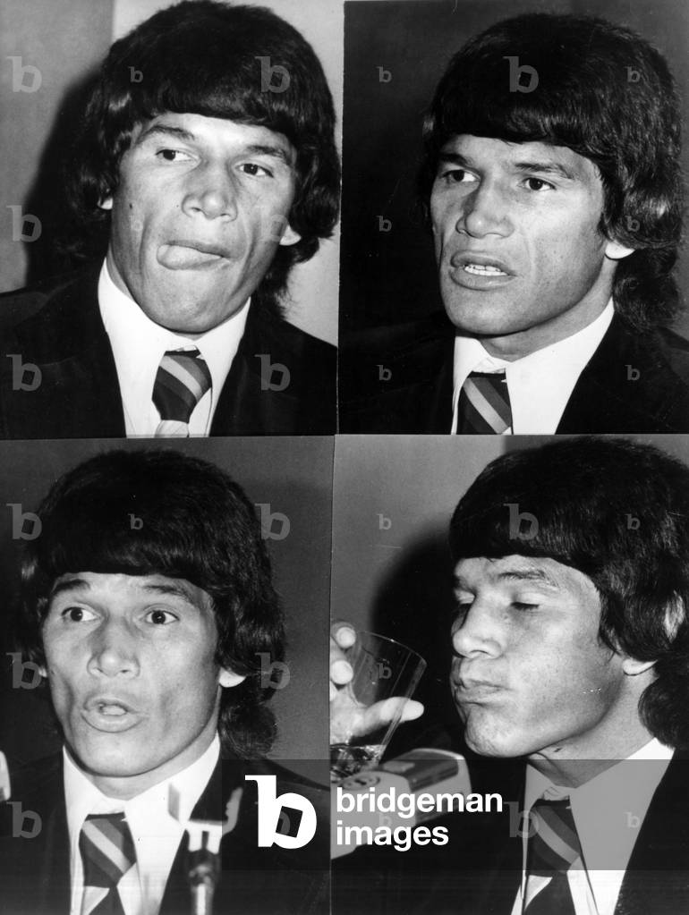 Carlos Monzon, 1975 (b/w photo)