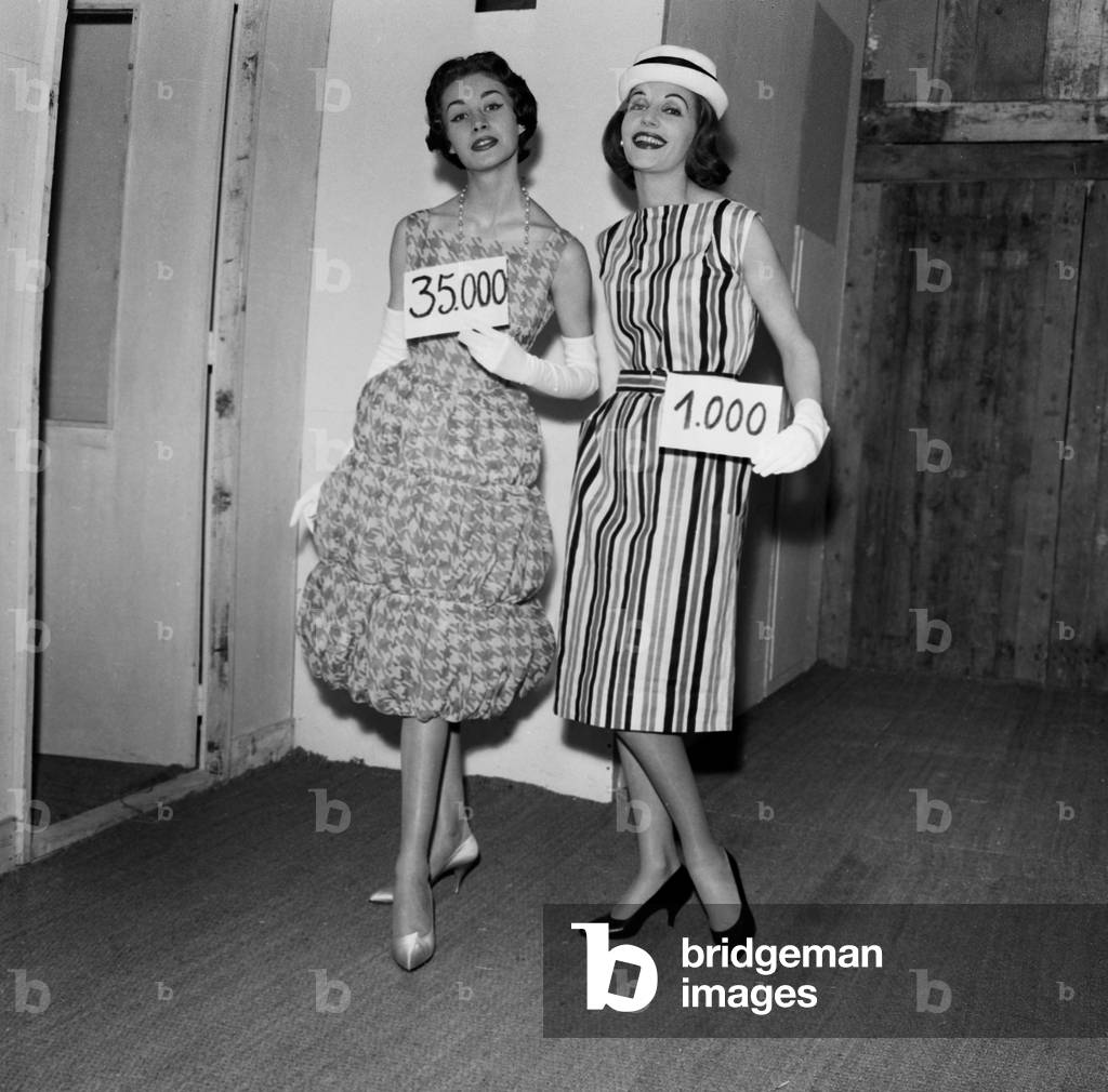 Gala For The Opening of The Ready To Wear Exhibition, Grand Palais, Paris, December 1St, 1957. Summer Models : on L, The Most Expensive (