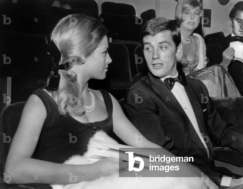Nathalie Delon and her Husband Alain Delon at Premiere of Film 